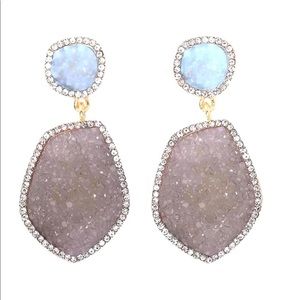 🌈$27 New Anthro Druzy Drop Earrings